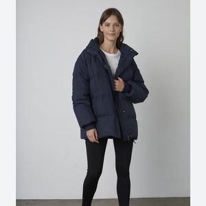 Velvet Heidi Navy Puffer Coat